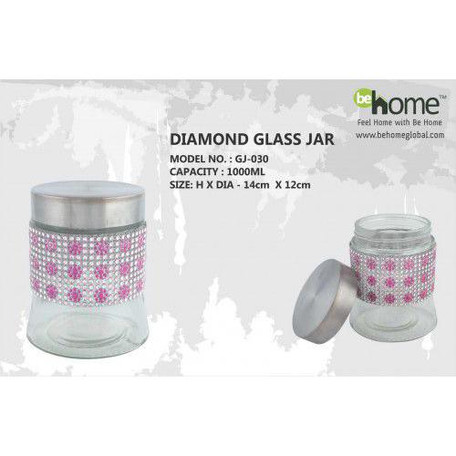BeHome Diamond Glass Jar GJ-030