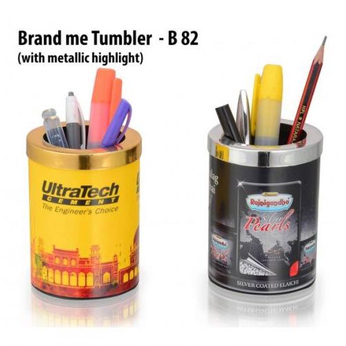 BRAND ME TUMBLER WITH METALLIC HIGHLIGHT (BRANDING INCLUDED) B82 