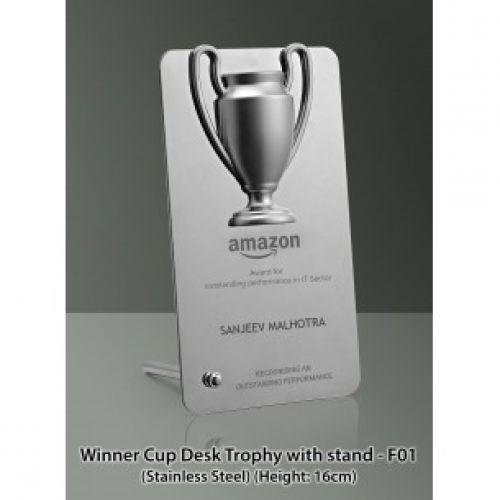 SS WINNER CUP DESK TROPHY WITH STAND (IN GIFT BOX) F01 