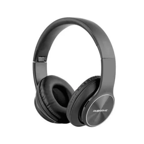 Ambrane Over The Ear Wireless Headphones With Mic & FM WH-74