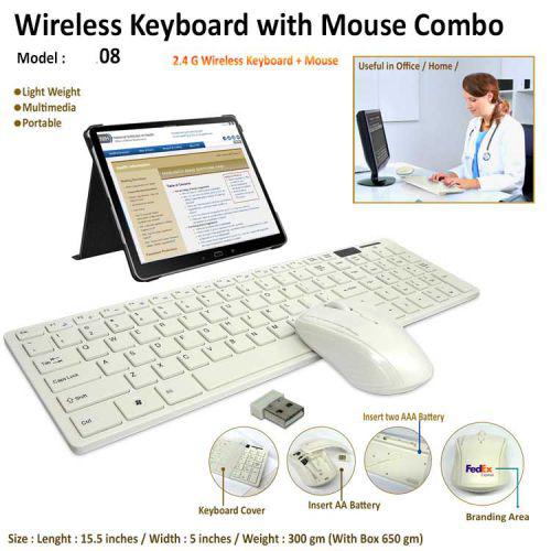 Wireless Keyboard with Mouse Kit 08