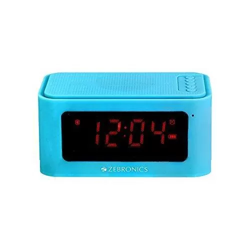 Zebronics ZEB-CLOSIC2 Portable Bluetooth Wireless Speaker with Alarm clock. (Blue)