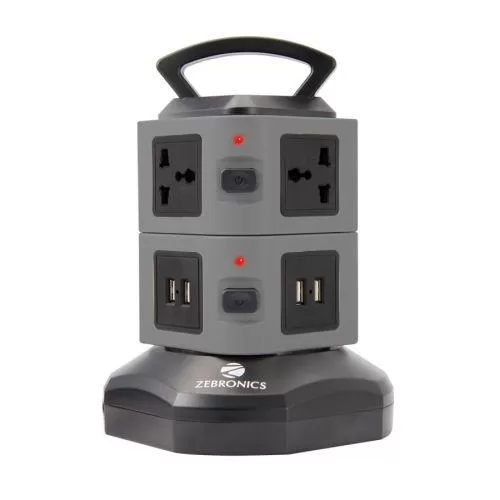 TS102 Power Extension Tower with 6 sockets 4 USB