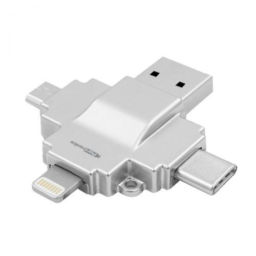 Portronics  Diski 4-in-1 Card Reader Connect with USB POR 812