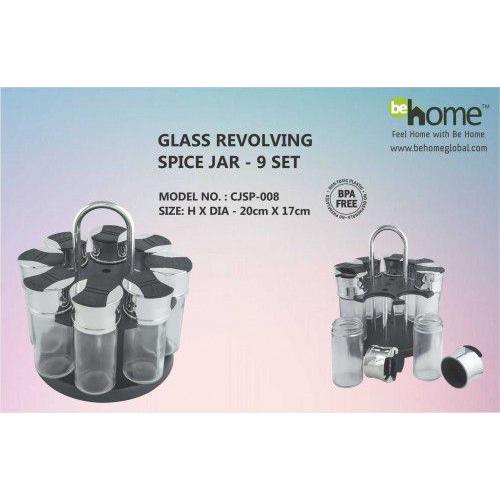 BeHome Glass Revolving Spice Jar CJSP-008