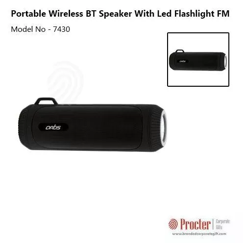 Artis BT22 PORTABLE WIRELESS BT SPEAKER WITH LED FLASHLIGHT /FM / USB/CARD READER/AUX IN & HANDS FRE