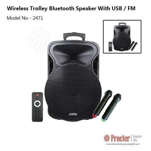 PROCTER - Artis BT915 WIRELESS TROLLEY BLUETOOTH SPEAKER WITH USB /FM/TF CARD READER/AUX IN/MIC IN