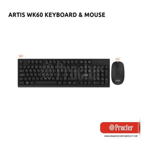 Artis WK60 Wireless Keyboard & Wireless Mouse 