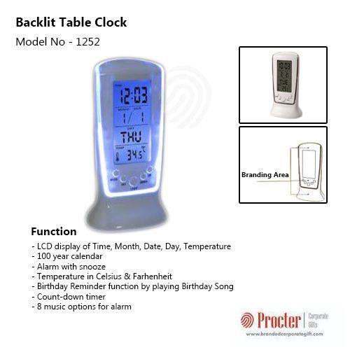 Backlit table clock A81