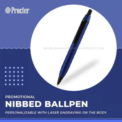 Blue Fine-Nibbed Personalized Metal Ballpen- R22