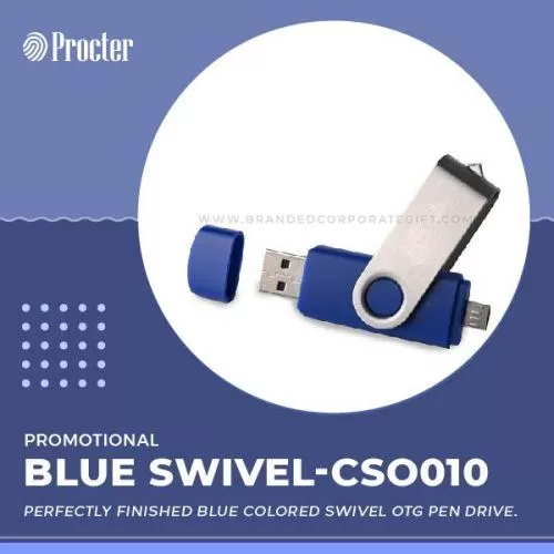 Blue Swivel OTG Pendrive Shell CSO010