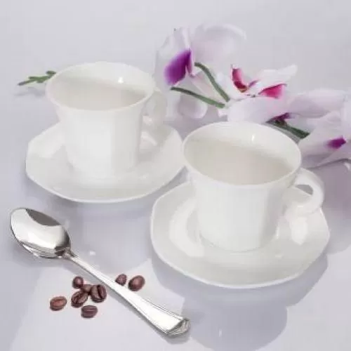 Borosil - Cup and Saucer(Fluted)