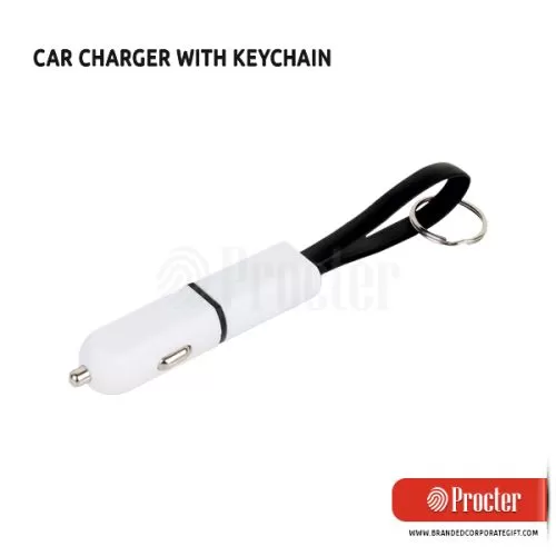 Car charger with keychain and charging cable C81