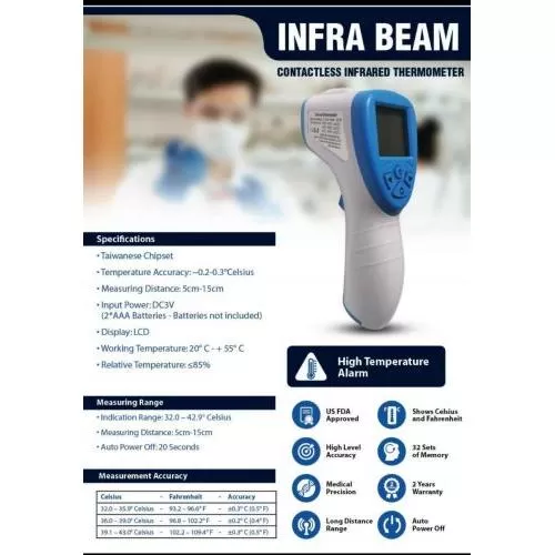 Contactless Infrared Thermometer for Thermal Scanning