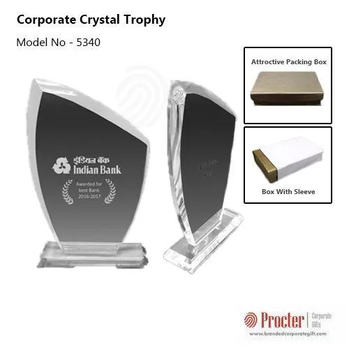 Corporate Crystal Trophy H-651