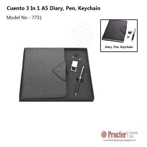 Cuento 3 in 1 A5 diary, Pen, Keychain