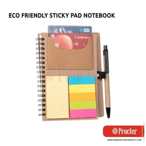 ECO FRIENDLY Sticky Pad Notebook With Clear Cover B100