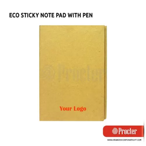 PROCTER - Eco Sticky Note Pad With Ball Pen H806