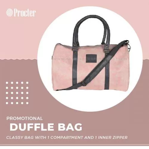 Elegant Light Pink Leatherette Duffle Bag CH-DB-03