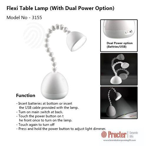 Flexi desk lamp (with dual power option) E174 