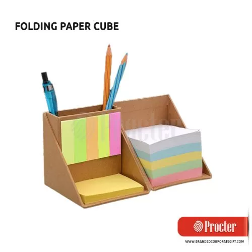 FOLDING PAPER Cube With Memo Pad And Tumbler B47 