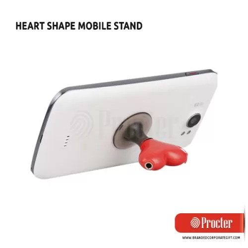 HEART SHAPE Vacuum Mobile Stand With Earphone Splitter E97 