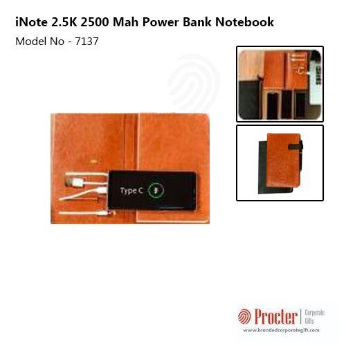 iNote 2.5k  2500 mAh Power Bank Notebook TGZ-513
