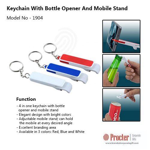Keychain with bottle opener, pull tab opener J65 