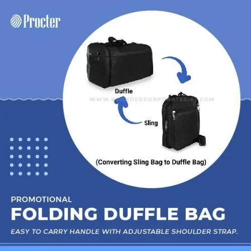 Killer Black & Grey Folding Duffle Bag KL-SL-DUF-BG