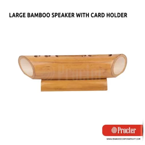 Large Bamboo Speaker With Card Holder And Double Pen Stand E306