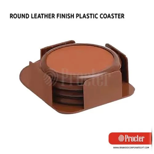 LEATHER FINISH Plastic Coaster E194 