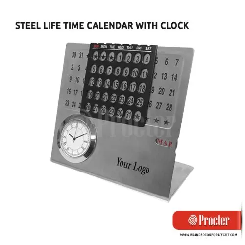 Life Time Calender With Clock And Month Plate H124
