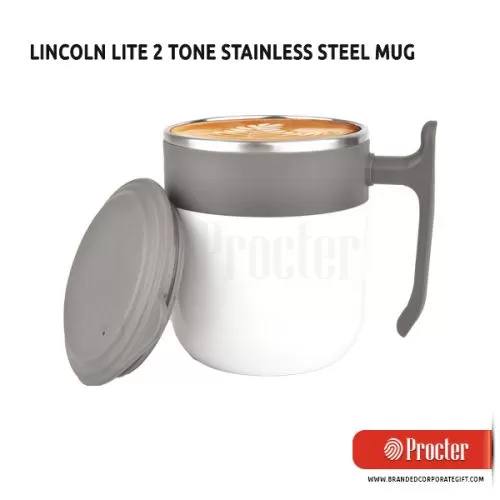 LINCOLN 2 Tone Stainless Steel Mug H249