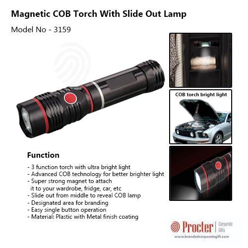 MAGNETIC COB TORCH WITH SLIDE OUT LAMP E178 