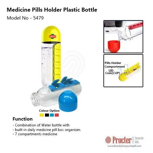 Medicine Pills Holder plastic Bottle H-043