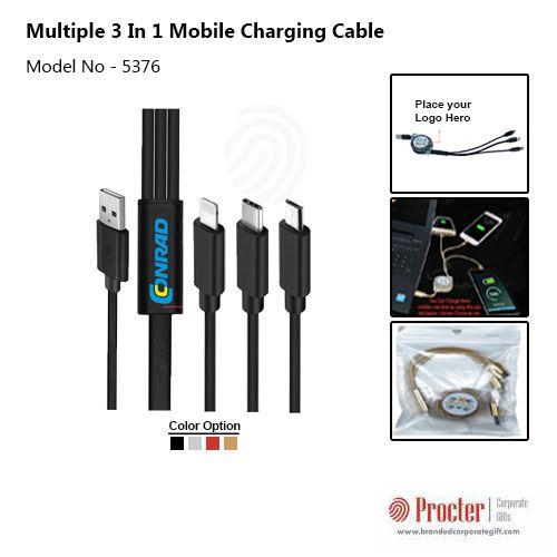 Multiple 3 in 1 Mobile Charging Cable H-1402