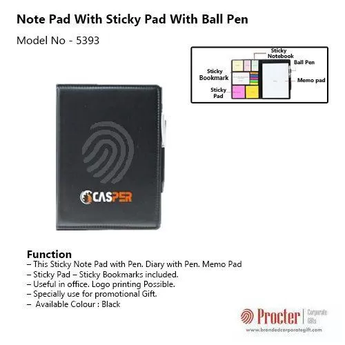 PROCTER - Note Pad With Sticky Pad With Ball Pen H-816