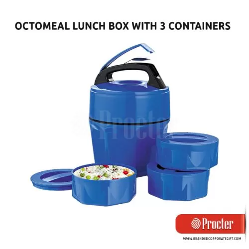 OCTOMEAL Lunch Box-3 Containers (Plastic) H86