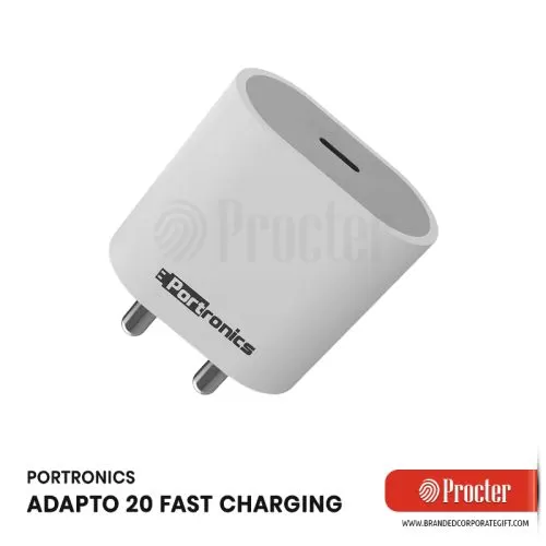 Portronics ADAPTO 20 Type C Adapter Charger with Fast Charging