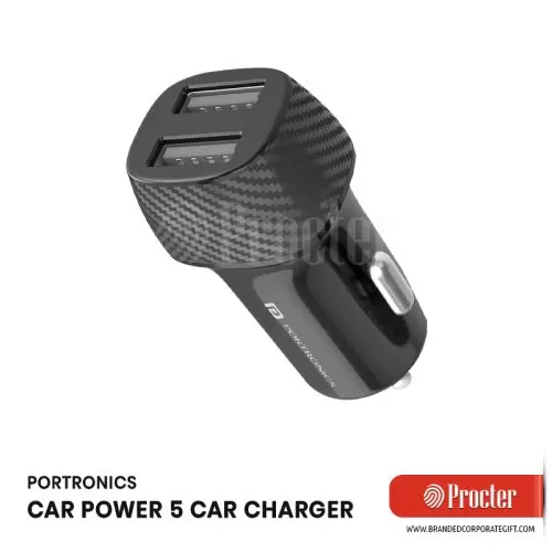 Portronics CAR POWER 5 Car Charger with Dual USB Port