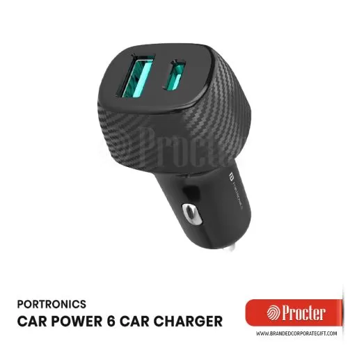 Portronics CAR POWER 6 Car Charger with Dual USB Port