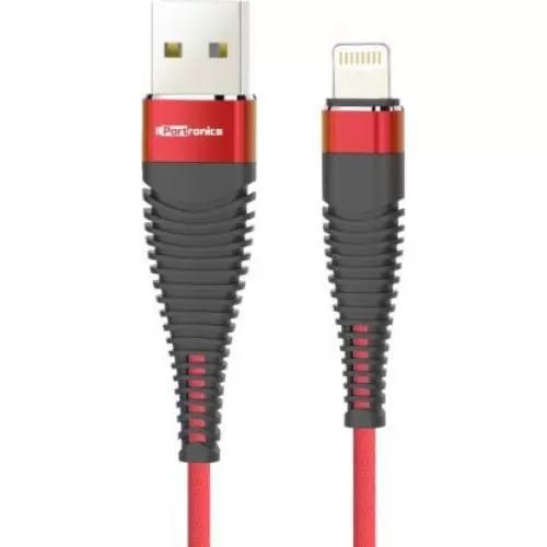 Portronics Konnect 5i USB Cable - 3.2 Feet (1Meters) (Red-Black) POR 861