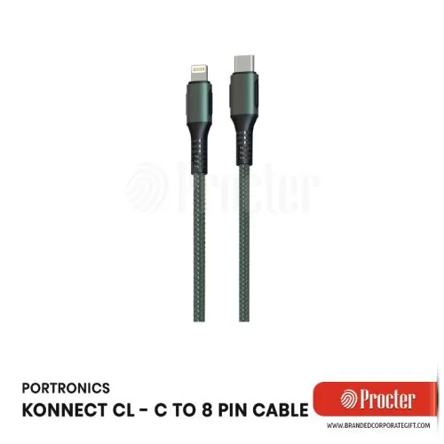 Portronics KONNECT CL 20W  Type-C to 8 Pin USB 1.2M Cable
