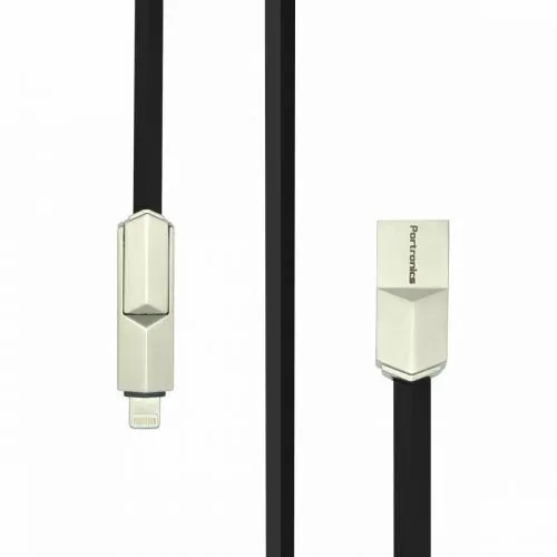 PROCTER - Portronics Konnect Micro USB Cable - 3.9 Feet (1.2 Meters) (Black) POR 850