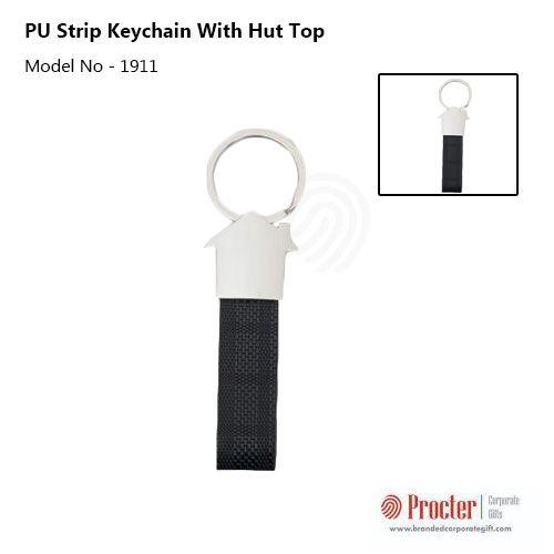 PU strip keychain with Hut top J72 