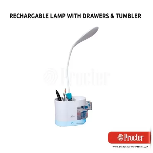 Rechargeable Lamp With Drawers And Tumbler E249