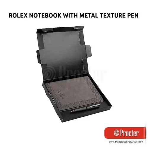 Rolex Notebook With Metal Texture Pen Q58