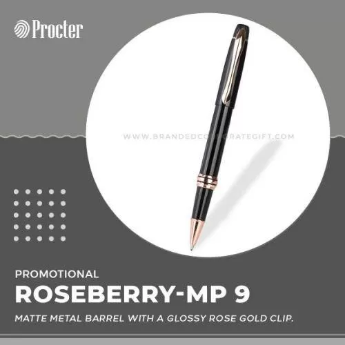 Roseberry Black Metal Roller Pen MP 9