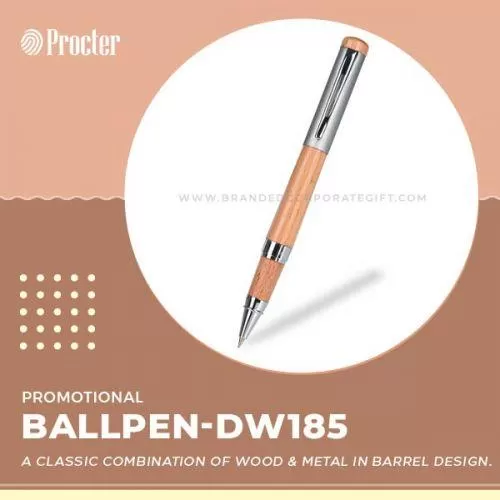 Sophisticated Wooden-Textured Roller Ballpen- DW185