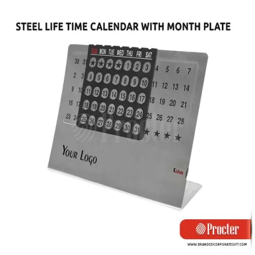 Steel Life Time Calender With Month Plate H129